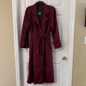 London Fog Burgundy Trench Coat